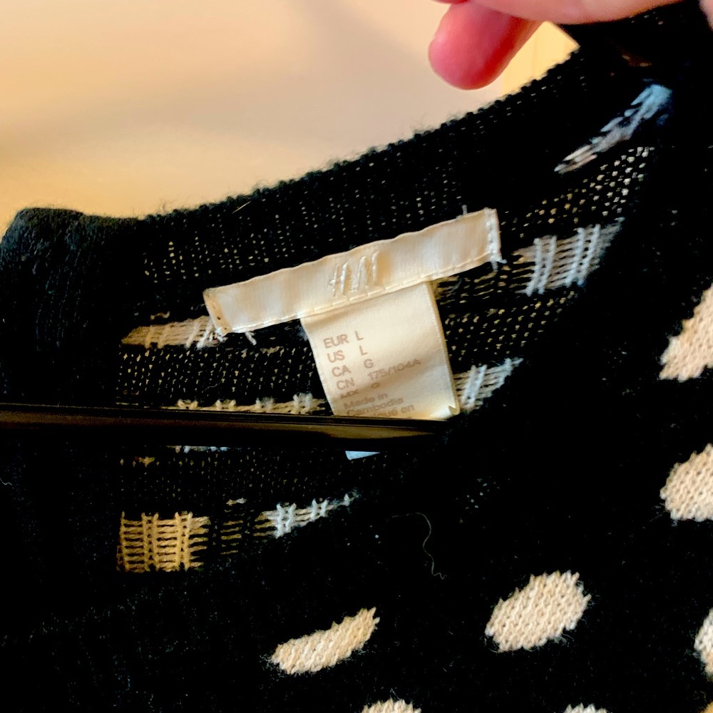 Polka dot sweater
